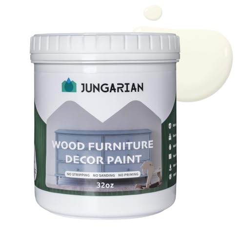 Furniture Paint 32oz - Water-based & Low Odor No Sanding One-Step Paint - Matte Finish Indoor Outdoor Wood Paint for Cabinets, Doors, Tables and Dressers, Ivory White - color: Ivory White, style: 32 Fl Oz
