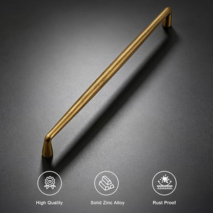 Gobrico 6 Pack 7-1/2 Inch (192mm) Hole Center Cabinet Pulls, Antique Brass Kitchen Cabinet Handles, Brushed Brass Drawer Pulls, Solid Zinc Alloy Cabinet Handles, 7-15/16'' Overall Length - color: Antique Brass, size: 7-1/2 Inch Hole Center
