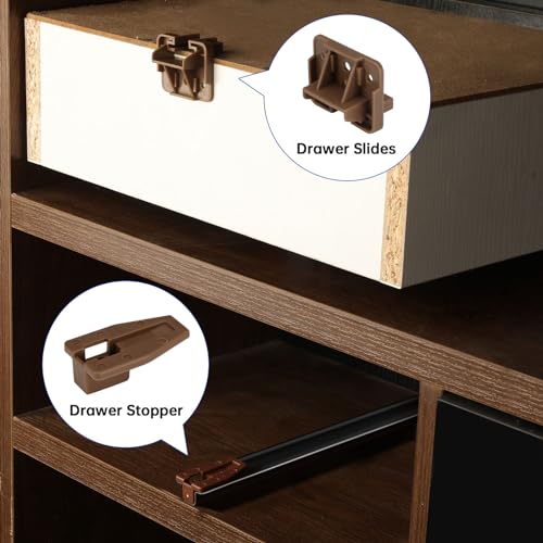 LONTAN 10 Pack Plastic Drawer Slides and Guides for Commercial Kenlin Rite-Trak I Replacement Dresser Glides Tracks for Center Mount Rails - size: 10 Pack