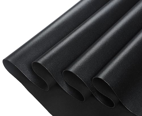 CDY Marine Vinyl Faux Leather: Soft Waterproof Faux Leather Fabric 54"x 36" - color: Black