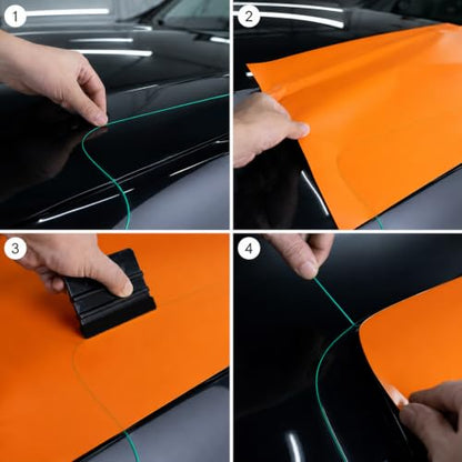 Vinyl Wrap Tool Kit Include Heat Gun, 7PCS Stick Squeegee, Knife Tape, Felt Squeegees, Craft Knife and Utility Knife Plastic Scraper, Vinyl Cutter, Magnet Holders, Cloth, Gloves - color: green