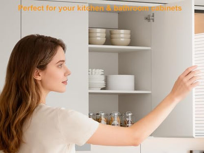 2Pcs Soft Close Full Overlay Cabinet Hinges with Clip-On Plate - color: Full Overlay, size: 2 Pieces