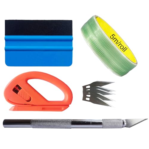 5M Design Line Felt Squeegee Wallpaper Scraper Car Vinyl Wrap Cutting Tape Sculpture Graver Cutter Film Cutting Tools (5M Tape) - size: 5M Knifeless Tape
