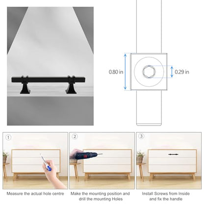 Cabinet Pulls Matte Black Cabinet Handles, 10 Pack 3 Inch Kitchen Door Cupboard Wardrobe Drawer Handles, Cabinet Hardware Bar Drawer Pulls, 76mm Hole Centers - color: Black, size: 3 inch Hole Centers Pull