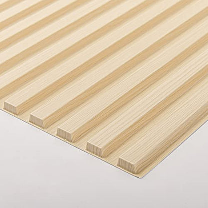 Art3d 3D Fluted Textured Slat Wall Panels, 19.7 x 19.7 in, 12-Pack, Oak - color: Square - Oak, size: 19.7 x 19.7in.
