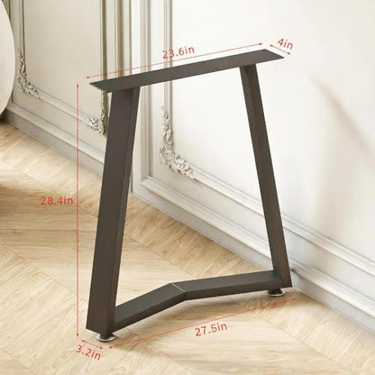 28 Inch Dining Table Legs, 28" W Metal Desk Legs for Table Set of 2 - color: Trapezoidal