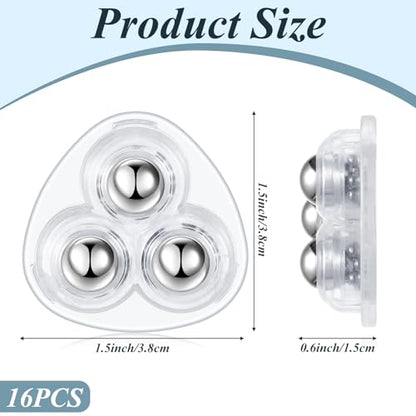 Honoson Self Adhesive Caster Wheels,Clear,3 Steel,16 Pcs - color: Clear, size: 3 Steel