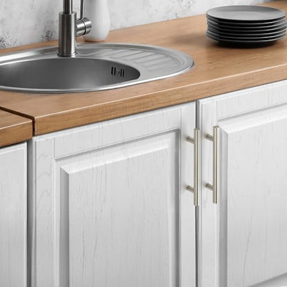 20 Pack Brushed Nickel Cabinet Handles, 4 in Hole Center Cabinet Pulls - color: Brushed Nickel, size: 4 in Hole Center