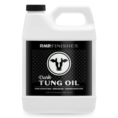 RMP Finishes Dark Tung Oil for Wood Finishing, Cutting Boards, Outdoor Furniture, Butcher Blocks, Wooden Flooring, Food Grade, Waterproof, 32 oz. - size: 32 Fl Oz (Pack of 1)