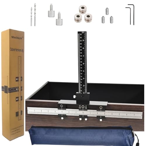Cabinet Handle Jig, Template Tool for Hardware Installation Hole Drilling