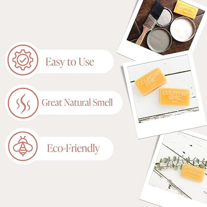 Beeswax Distressing Bar for Chalk Style Furniture Paint, Rustic Shabby Chic Distressing, 100% Natural Beeswax, Eco-Friendly, Delicious Scent, No Chemical Additives - 50 Grams
