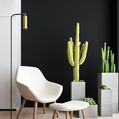 Arthome 35.4''x120'' Black Contact Paper, Self Adhesive Wallpaper Waterproof Gloss PVC Vinyl, Oil Proof,Wallpaper, Black Vinyl Paper for Walls,Furniture Cover Surface,Countertop,Kitchen,Shelf Liner - color: Black Matte, size: 35.4" x 120"