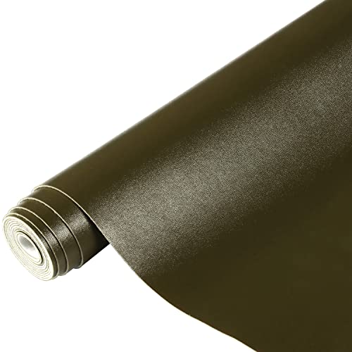 Ramya Smooth Solid Color Olive Green Faux Leather Sheets 1Rolls 12"X53"(30cm X 135cm),Faux Leather is Great for Handmade DIY Craft Projects, Bows,Leather Earrings (Olive Green) - color: Olive Green
