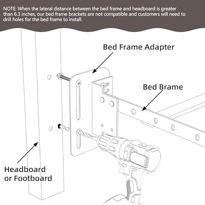 Greaton, Headboard Attachment Bracket – Heavy-Duty 1.4″ Steel Plate Set (2-Pack), Universal Bolt-On Mounting Hardware for Metal & Wood Bed Frames, Secure, Easy to Install.