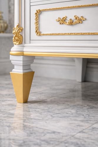 6 Inch Square Solid Beech Wood Replacement Furniture Legs, Set of 4, Wooden Feet Mid Century Modern, Unfinished Legs for Sofa, Couch, Armchair, Ottoman, Cabinet, TV Stand, Dresser - size: 6" / 15cm