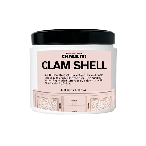 CHALK IT! All-in-One Multi-Surface Chalk Paint for Furniture & Cabinets - No Sanding, No Primer, Built-In Top Coat Water-Based, Low-Odor, Fast-Drying, Matte Finish (Clam Shell) - color: Clam Shell
