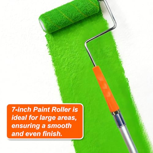 King Origin Paint Roller Kit with Extension Pole (4 ft), 10 PCS - color: 7" Rollers, 10-Pack
