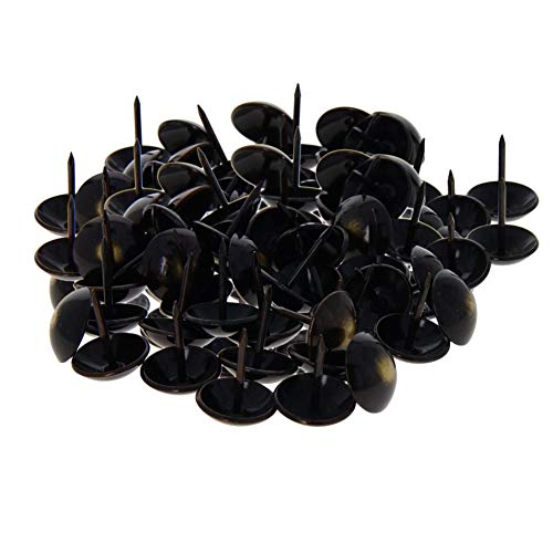 Aicosineg Antique Upholstery Nails Tacks 0.63" Head Dia Iron Round Thumb Push Pins, for Cork Board Furniture Decorative Headboards Sofa Chair Hardware 150pcs - color: 16*21mm 150pcs