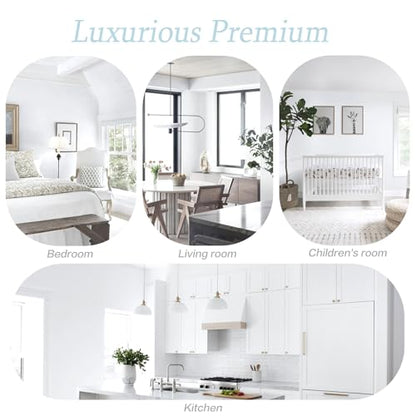 Dimoon 17.7''x118'' Peel and Stick Wallpaper White Contact Paper for New Environmentally Friendly Materials Thickening Upgrade Embossed Renter Friendly Wall Paper Modern Vinyl Wrap Countertop Bedroom - color: White, size: 17.7" x 118"