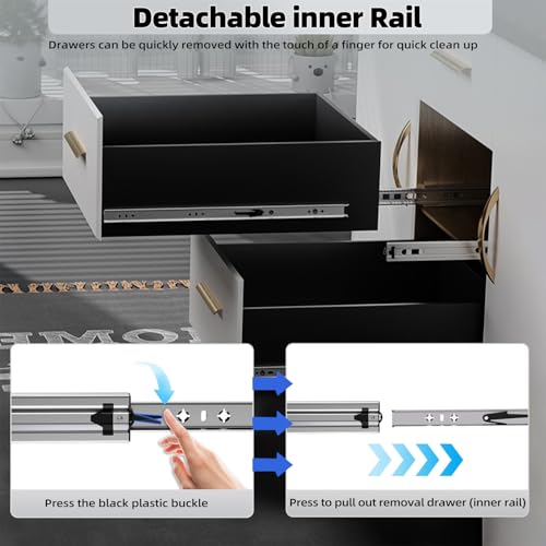 1 Pair 260 Lbs Heavy Duty Drawer Slides 12 14 16 18 20 22 24 26 28 30 32 36 40 inch Full Extension Ball Bearing Side Mount Cabinet Industrial Rail Tool Box Runner(14 inch, with M5 Screws) - size: 14 Inch, style: 260LB/W:53mm(NO Lock)
