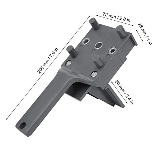 Joyzan Wood Doweling Hole Drill Guide, 6 8 10 mm Dowel Jig Kit Handheld - color: Grey