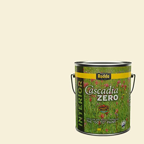 Rodda Paint CASCADIA ZERO Interior Semi-Gloss Paint & Primer in One, 1-Gallon, Marshmallow Fluff - color: Marshmallow Fluff, size: 128 Fl Oz (Pack of 1)