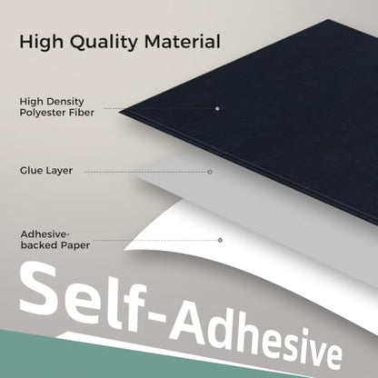 TO-TH Acoustic Wall Panels Self-Adhesive Sound Proof Panel 4 Pack,Navy Blue - color: Navy Blue, size: 4 Pack