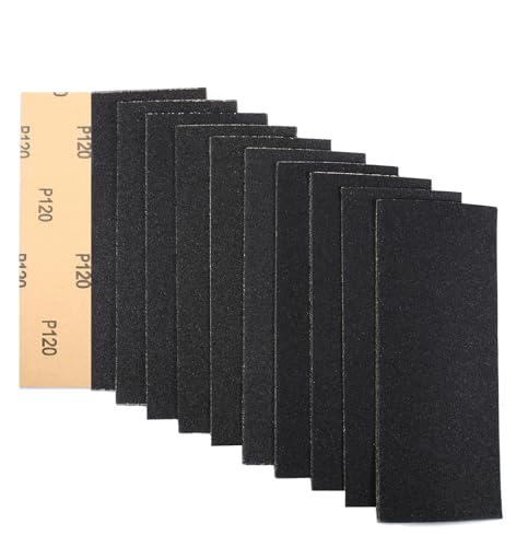 30Pcs 9 x 3.6 Inchs 120 Grit Wet and Dry Handmade Universal Sanding Sheets, Suitable for Woodworking Furniture/Automobiles/Metal/Lacquer Polishing Sandpaper - style: 120 Grit