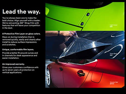 3M 2080 Series M21 Matte Silver - 5ft x 1ft - 5sq ft - Dual Cast Lustrous Vinyl Car Wrapping Film - Bubble Free Vehicle Sheet Roll - color: Matte Silver - 2080 M21, size: 5ft x 1ft