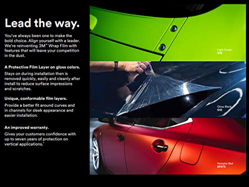 3M 2080 Series M212 Matte Black Metallic - 1ft x 5ft - 5sq ft - Dual Cast Lustrous Vinyl Car Wrapping Film - Bubble Free Vehicle Sheet Roll - color: Matte Black Metallic - 2080 M212, size: 5ft x 1ft