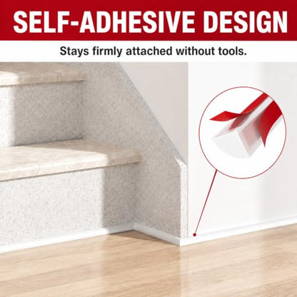Flexible Quarter Round Molding Trim, 3/4 in x 10 ft, White - color: White, size: 3/4 in x 10 ft