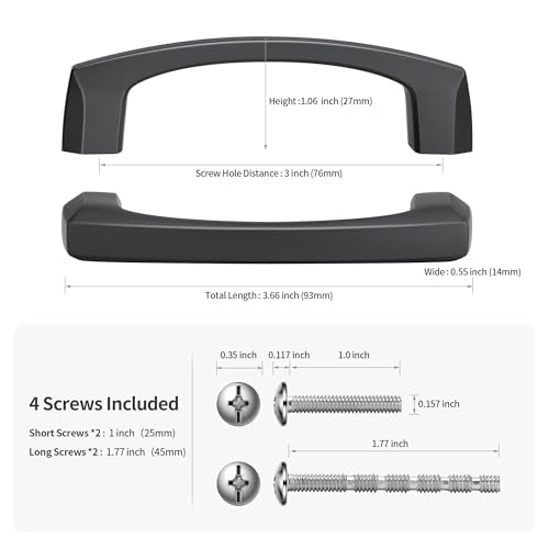 Lardmon 10 Pack 3 Inch(76mm) Hole Center Matte Dark Gunmetal Gray Modern Cabinet Pulls Solid Kitchen Cabinet Handles Hardware Bathroom Vanity Pulls Timeless Drawer Pulls Handles for Dresser - color: Gray, size: 3 Inch Hole Center, style: 10 Pack