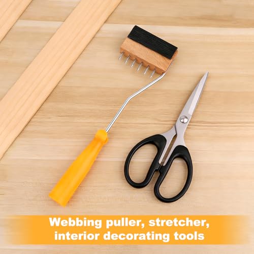 Gooseneck Webbing Stretcher, Upholstery Tool to Catch the Webbing Close to the Frame with Plenty of Leverage Puller Stretcher Reupholstering Supplies for Fabric Carpet Canvas Jute Chair