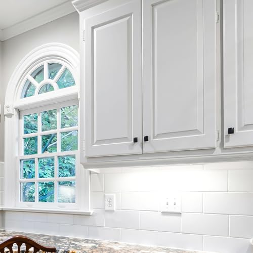 Ravinte White Semi-Overlay 1/2 inch Self-Closing Hinges, 50 Pack - color: White