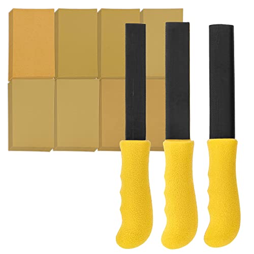 Dura-Gold Set of 3 Contour Hand Sanding File Block Sticks with 40 Sheet - style: Oval