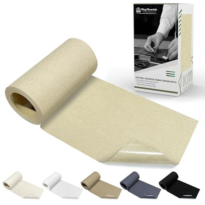 KING MOUNTAIN Canvas Iron on Patch,3"×60",Waterproof 100% Cotton Fabric Repair Patch,Used for Various Sofa,Tent,Clothes,Seats,Suitcases (Beige Gray) - color: Beige Gray Canvas, size: 3"x60"
