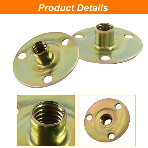 Biaungdo Furniture Leg Mounting Plates, 4 Sets, 5/16 x 37 x 2.5mm