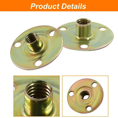 Biaungdo Furniture Leg Mounting Plates, 4 Sets, 5/16 x 37 x 2.5mm