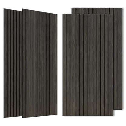 Acoustic Panels,4 Pack 47.2”x23.6” Sound Panels,Rustic Walnut - color: Rustic Walnut, size: 4 PACK