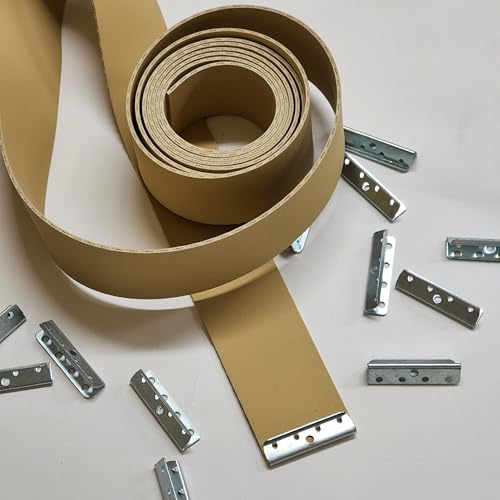 Upholstery Rubber Webbing Straps for Mid-Century Danish, Italian & Scandinavian Chairs and Sofas, 2-inches Wide - Clips Included (Metal Tips) (15 Feet + 20 Clips) - size: 15 Feet + 20 Clips