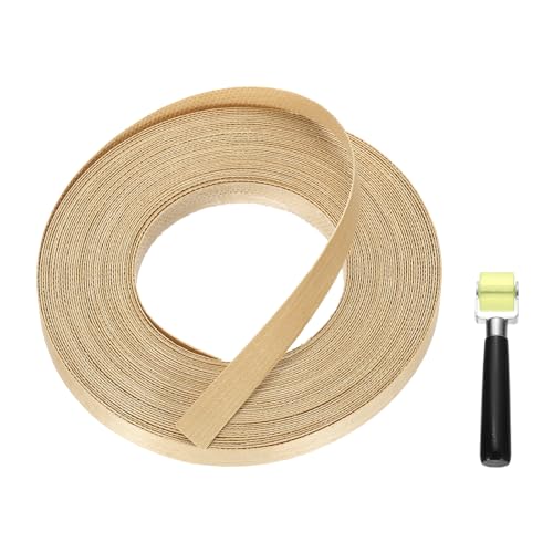 uxcell 1/2" x 49 ft Wood Edge Banding Pre-Glued Iron On Edging Strip Maple - color: Maple, size: 1/2" x 49 ft