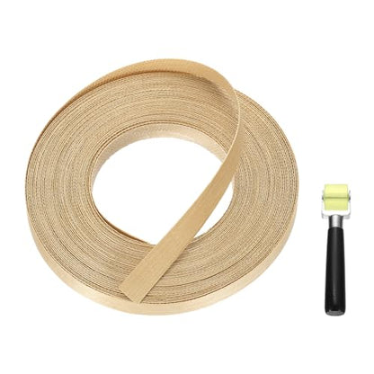 uxcell 1/2" x 49 ft Wood Edge Banding Pre-Glued Iron On Edging Strip Maple - color: Maple, size: 1/2" x 49 ft