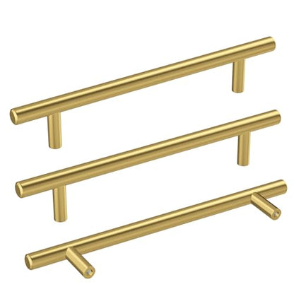 Haidms 20 Pack 5 Inch Gold Cabinet Handles Brass Kitchen Pulls - size: 5" Hole Center