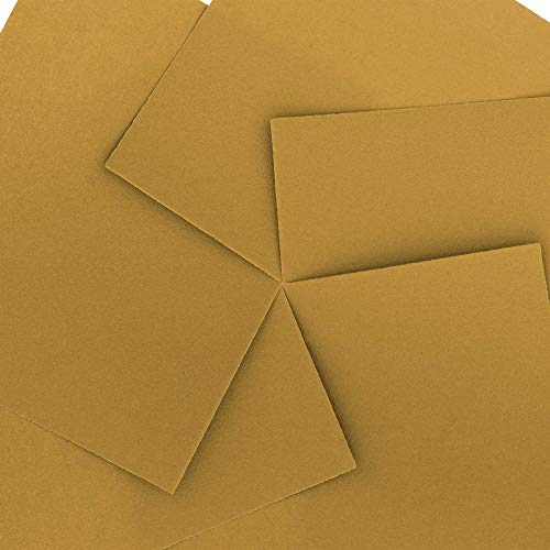 Dura-Gold Premium 1/4 Sheet Gold Sandpaper Sheets, 180 Grit (Box of 400) - size: 180-Grit