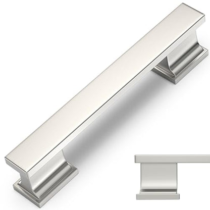 COTYKILEY 10 Pack 3.75 Inch(96mm) Brushed Satin Nickel Cabinet Handles Kitchen Cabinet Pulls Cabinet Door Handles Kitchen Cabinet Hardware - color: Brushed Satin Nickel, size: 3.75" Hole Center（96MM）