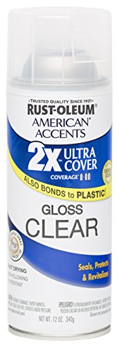 Rust Oleum 280702 American Accents Ultra Cover 2X Spray Paint, Gloss Clear, 12-Ounce - color: Gloss Clear