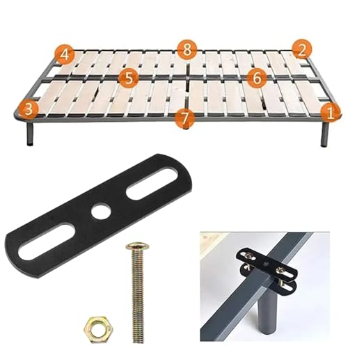 2 Set Black Bed Reinforcement Kit with Bolts