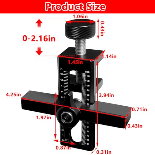 2 in 1 Cabinet Door Installation Jig Adjustable Hinge Drill Locator Tool