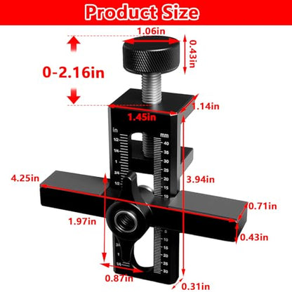 2 in 1 Cabinet Door Installation Jig Adjustable Hinge Drill Locator Tool