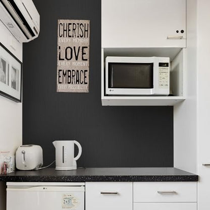 Rugreat Matte Black Peel and Stick Wallpaper Solid Modern 236inL 15.7inW - color: Black, size: 15.7" x 236"